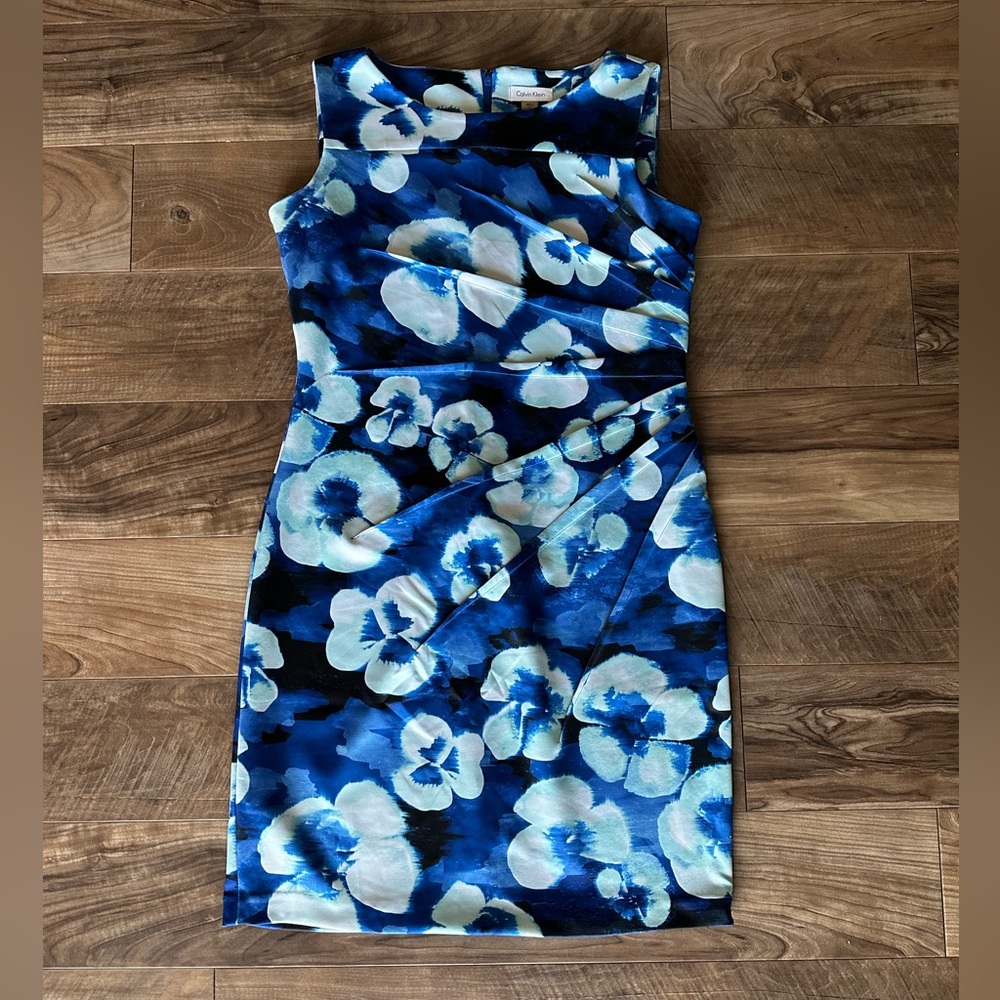 Calvin Klein Blue Floral Mini Dress
